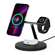 Беспроводное зарядное устройство Belkin Boost Charge Pro с MagSafe 3 в 1, 15 Вт, черный WIZ009BK