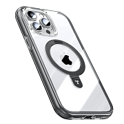 Чехол Torras UPRO Ostand SS с MagSafe 120 для iPhone 15 Pro, противоударный, черный TSS120IP15P-BLK