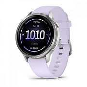 Смарт-часы Garmin Venu 4 41 mm Silver Bezel With Periwinkle Silicone Band 010-03013-01