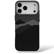 Чехол Mosbros Carbon с MagSafe для iPhone 17 Pro Max, черно-серый MS17PM-BG