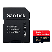 Карта памяти с адаптером SanDisk micro SDXC Extreme Pro UHS-I V30, 512 Гб SMEPV30-512GB