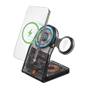 Беспроводное зарядное устройство Porodo 3 в 1 FWC062, 15 Вт, черный PD-FWCH062-BK