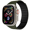 Ремешок Levelo RoyalLink для Apple Watch 44/45/49 мм, силикон, зеленый LVLRLS49GNBK