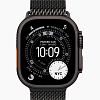 Apple Watch Ultra 3 49mm Black Titanium Case Milanese Loop Black M AWUB3-49M