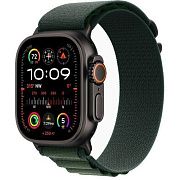 Apple Watch Ultra 2 49mm Black Titanium Case Dark Green Alpine Loop S AWUB2-2S
