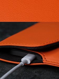 Чехол DOST для MacBook Pro/Air 13", экокожа, оранжевый DOST-16