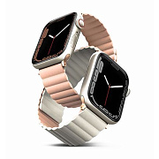 Ремешок Uniq Revix Reversible для Apple Watch 44/45/49 мм, магнитный, бежевый 8010