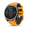 Смарт-часы Garmin Fenix 8 51 mm Amoled Sapphire Titanium Orange/Graphite Silicone Band, Б/У 010-02904-10B